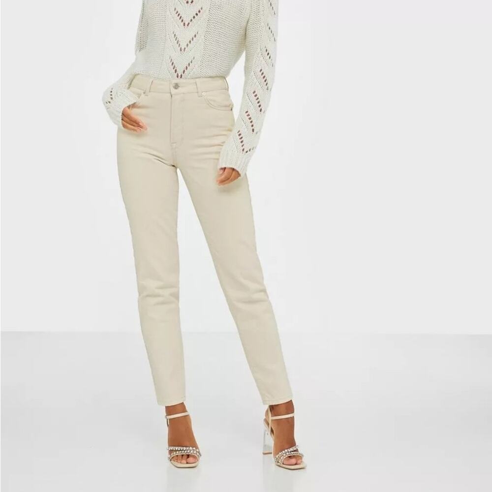 SELECTED Femme slim‎ high rise cream color jean’s size 28.